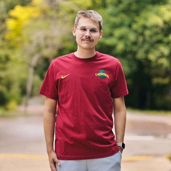 Nike® Cyclones Script Clover Cardinal T-Shirt